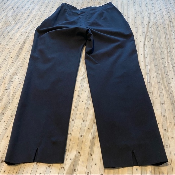 Piazza Sempione side zipper Made in Italy Straight-Leg Cropped Pants navy - Picture 6 of 14